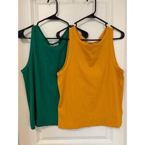NWT - Set of 2 Madewell Brightside High Neck Tank - Size XL